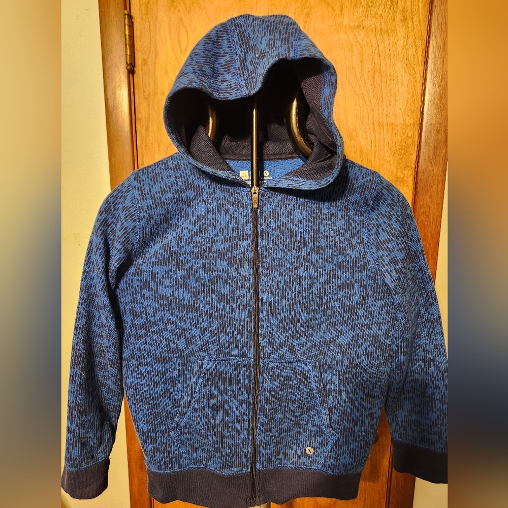 Boy's EXERSION Blue/Black Hooded Zip-up Size Medium (10-12)